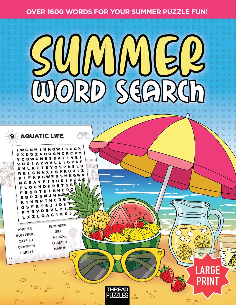 Large Print Summer Word Search for Adults Thumbnail